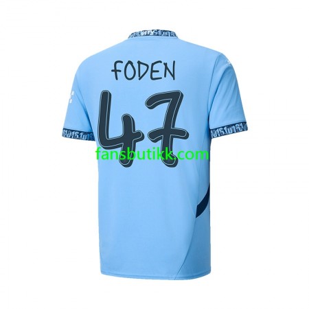 Fotballdrakt Manchester City UCL Font FODEN 47 Hjemmetrøye 2024-2025 Kortermet